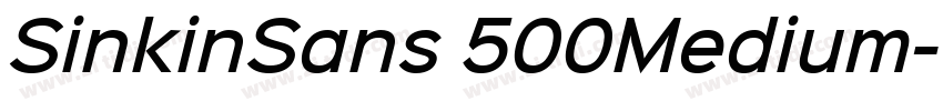 SinkinSans 500Medium字体转换
